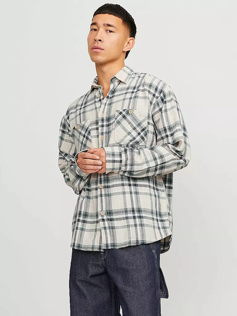 JACK & JONES Overshirt  JJEMICHAEL hellgrün