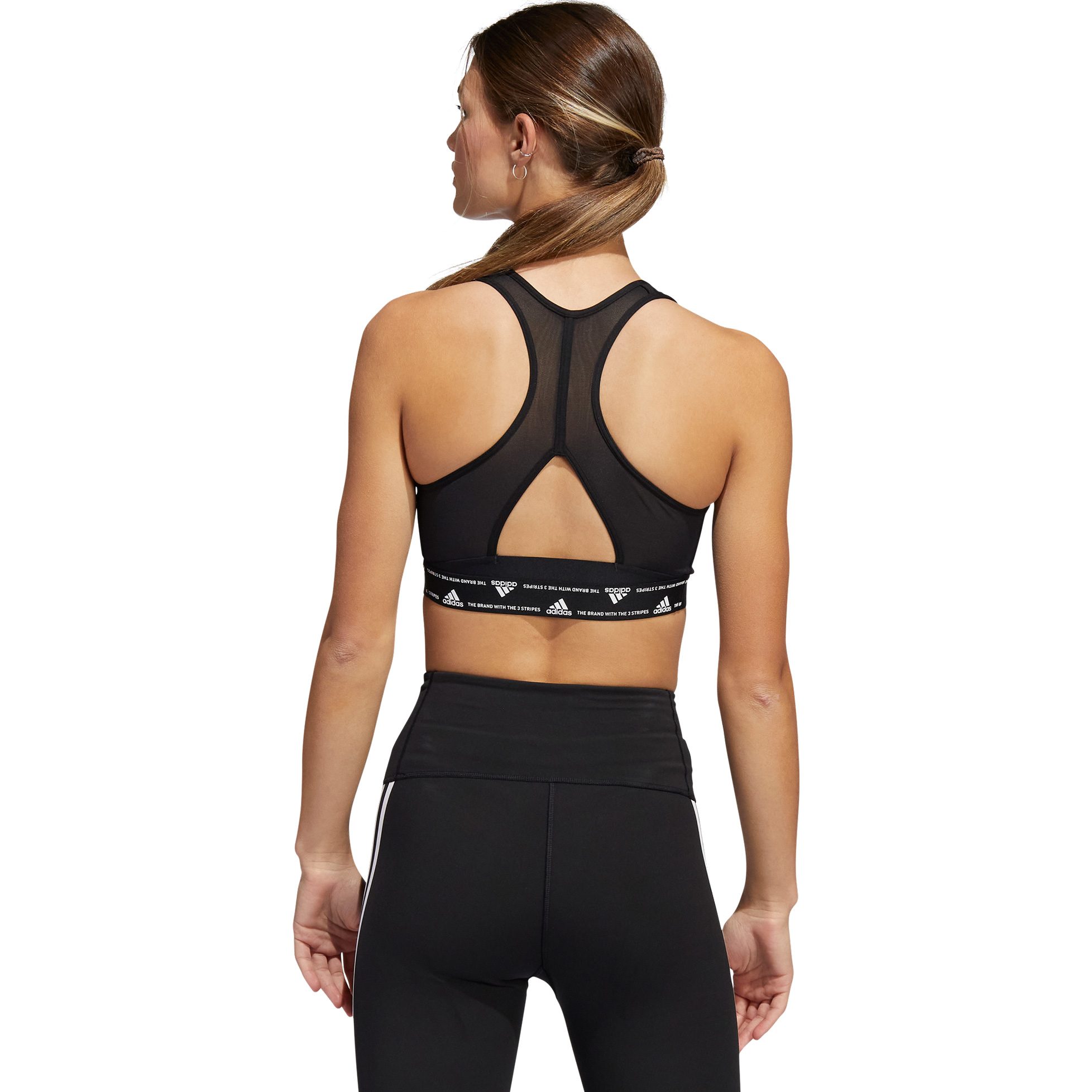 adidas Powerreact Training Medium-Support Sport BH Damen schwarz