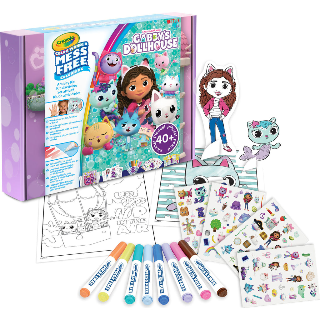Conjunto de Colorir Páginas + Marcador + Sticker Gabby's