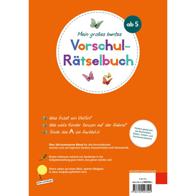Mein großes buntes Vorschul-Rätselbuch