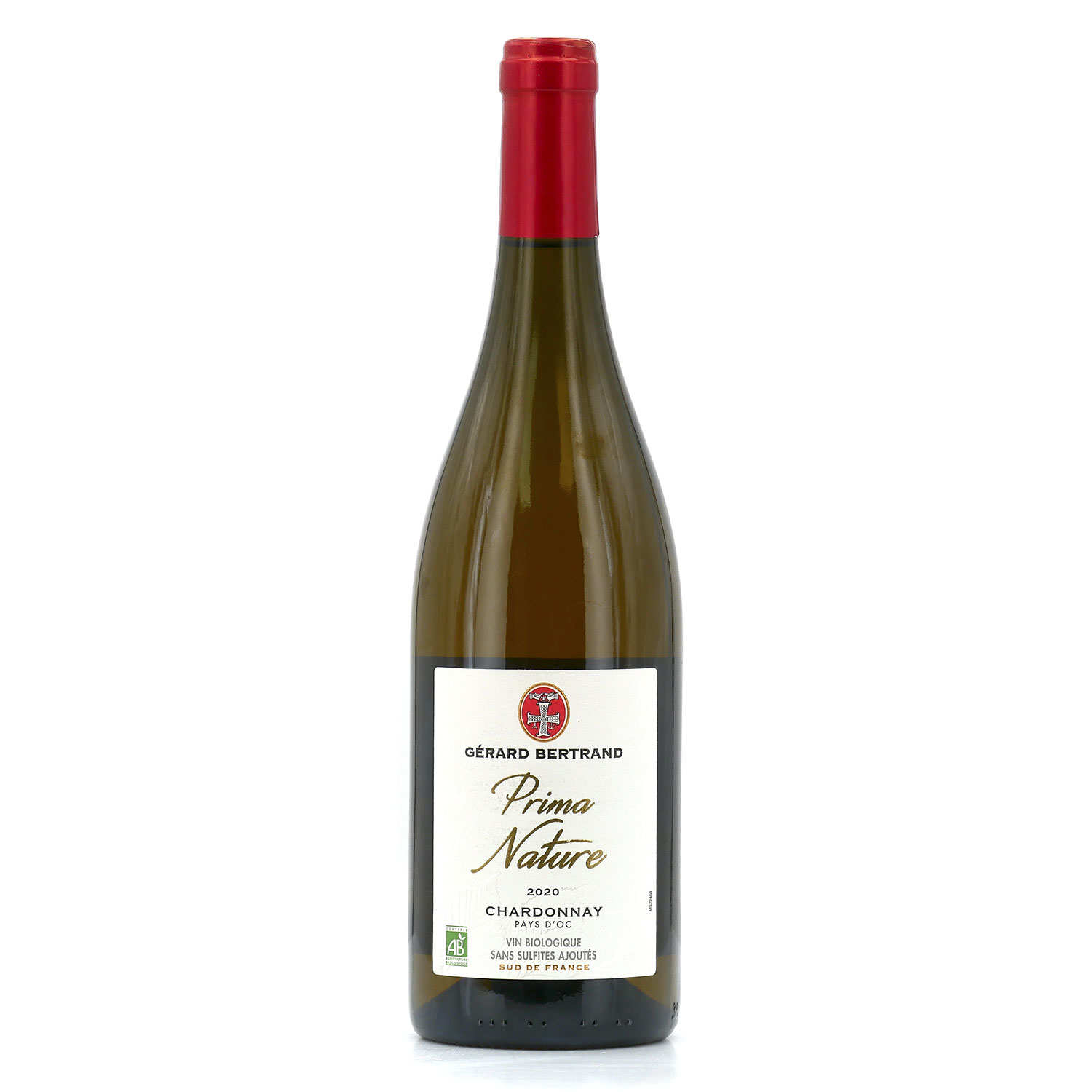 Prima nature Chardonnay - Vin blanc bio et sans sulfites ajoutés