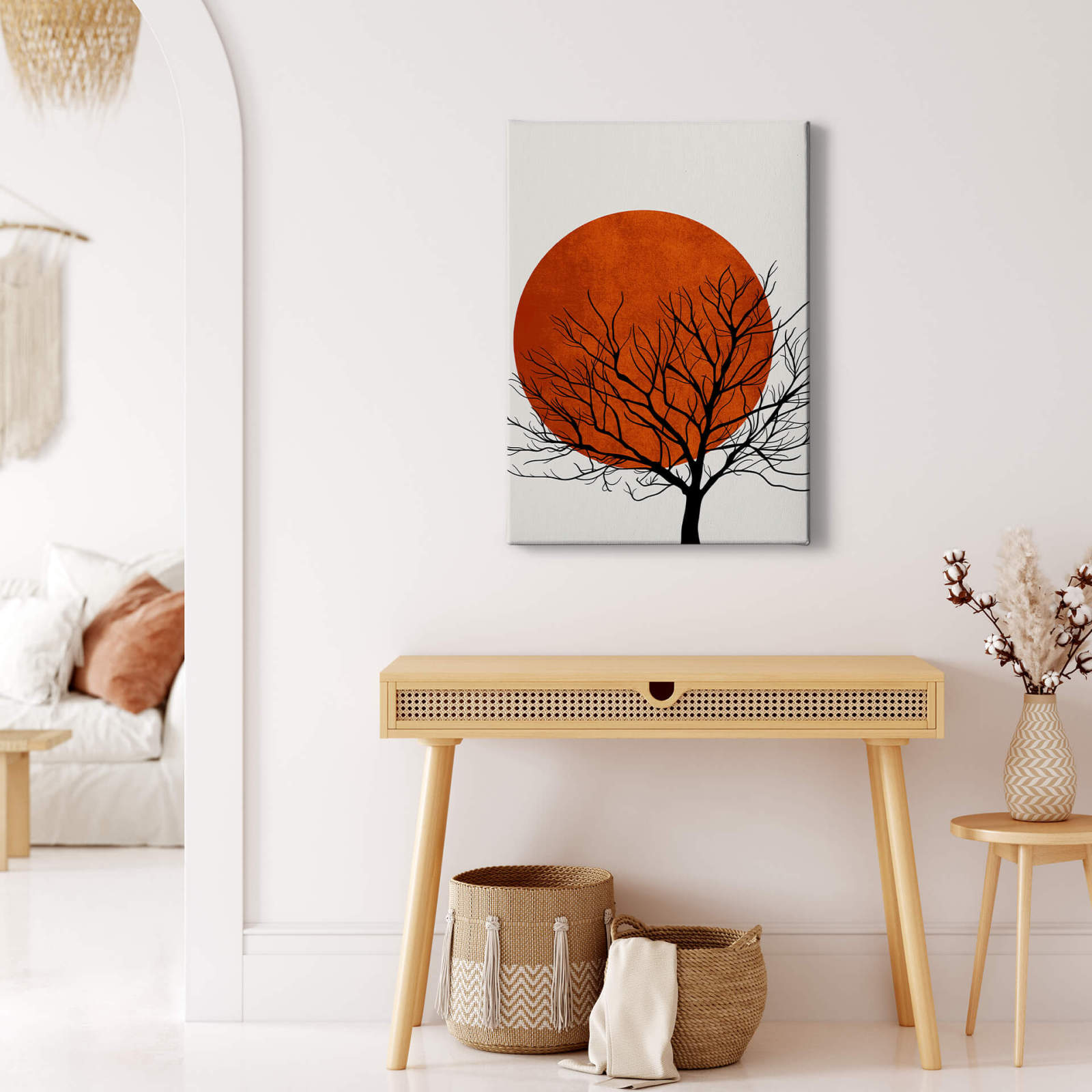 Leinwandbild SONNENSCHEIN - schwarz-rot - 50x70 cm