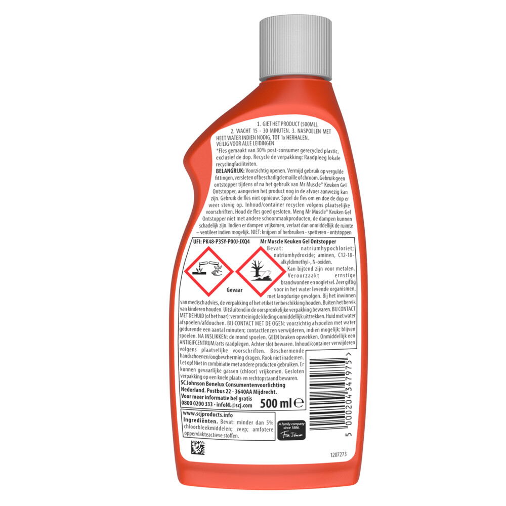 Mr. Muscle Keuken Gel Ontstopper 500 ml