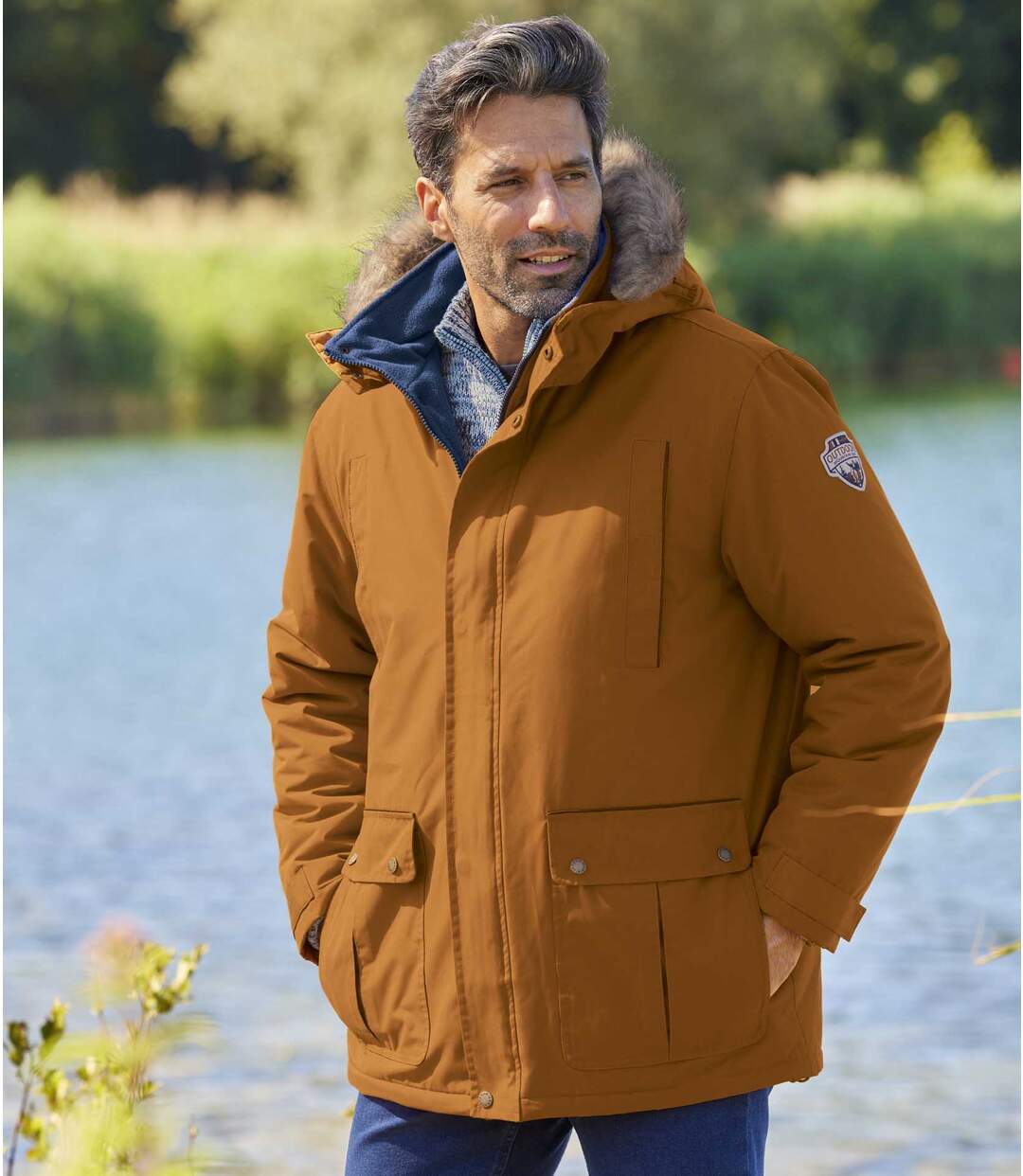 Parka Multipoche à Capuche Amovible