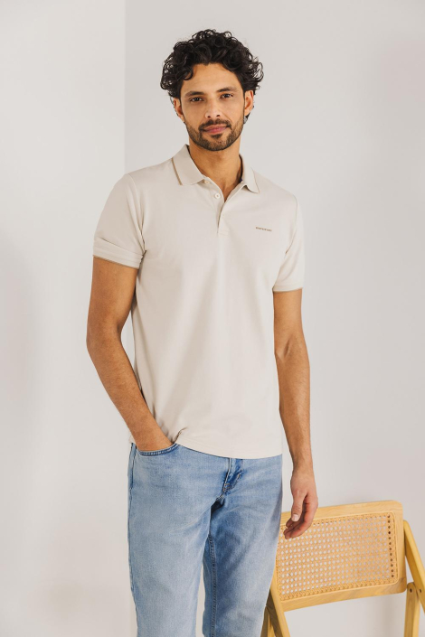 State of Art ecru heren polo