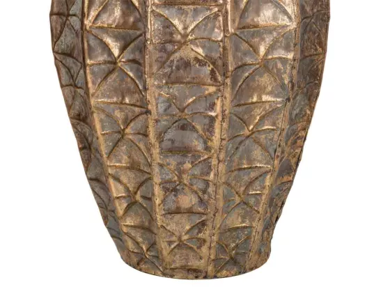 Vase en métal doré 27x27x36.5h