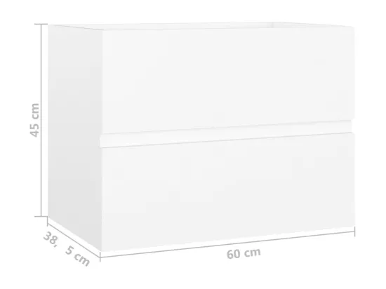 Armoire d'évier avec lavabo intégré Blanc Bois d'ingénierie