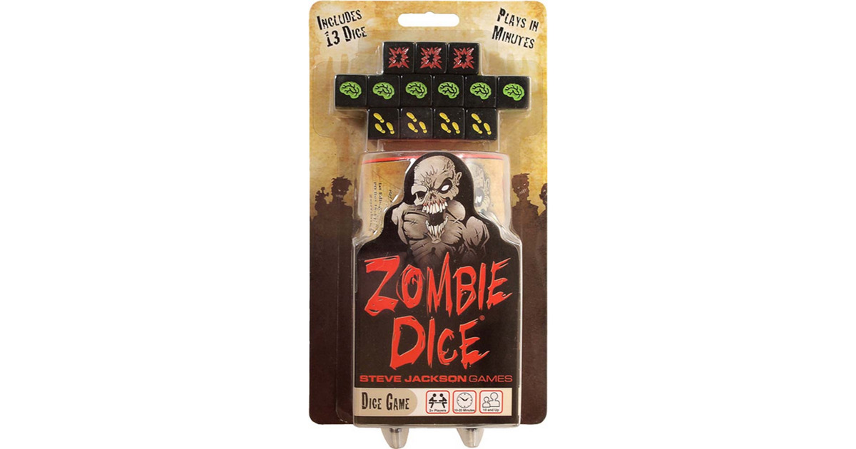 Zombie Dice Dobbelspel  (Engels, 2 - 8 spelers, 10 - 20 minuten, Vanaf 10 jaar)