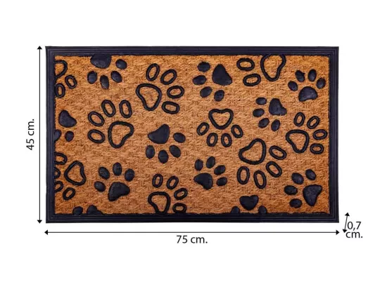 Tapis en caoutchouc et fibre naturelle 45x75