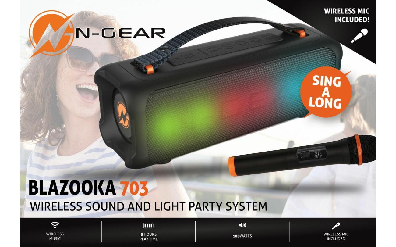 N-Gear Let's Go Party Blazooka 703 Zwart
