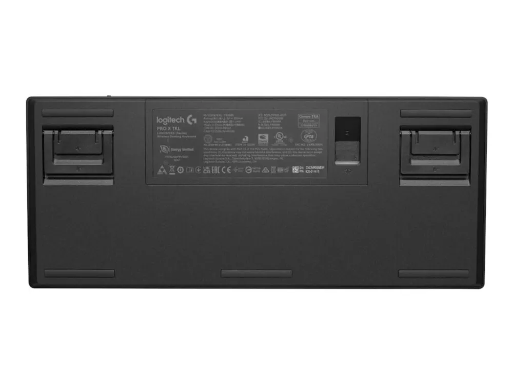 Logitech G PRO X - Tastatur - tenkeyless - bagbelyst - trådløs - 2.4 GHz, Bluetooth - tastkontakt: GX Red Linear - sort