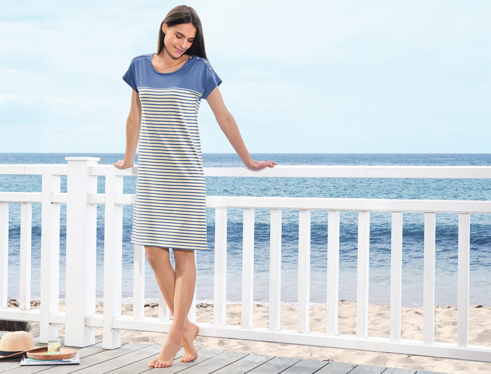 Chemise de nuit-Promenade marine