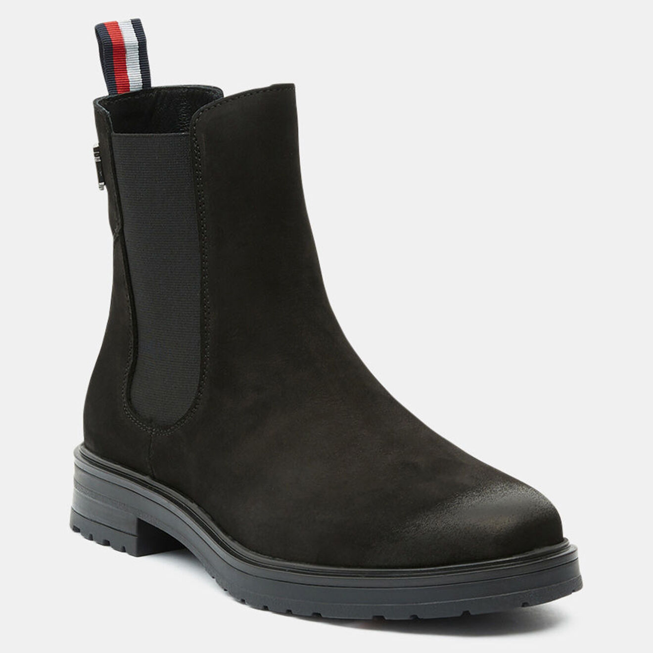 Tommy Hilfiger Chelsea boots en Velours de Cuir Stud noires