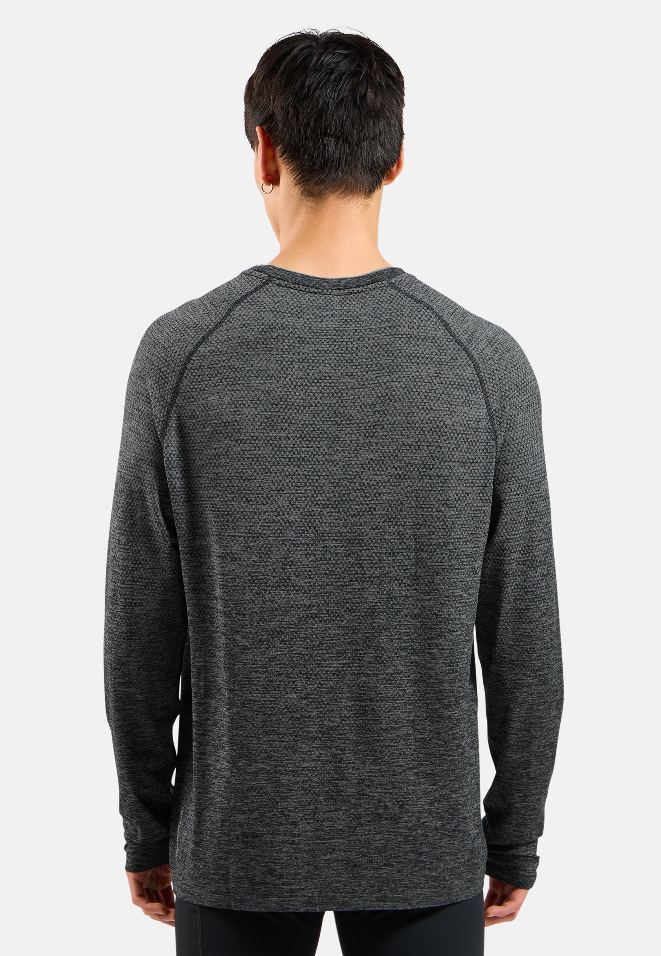 Essentials Seamless Langarm-Laufshirt in grey melange