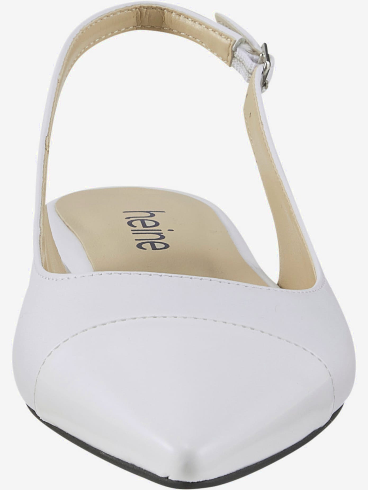 Ballerines ouvertes à l'arrière en cuir nappa de mouton
