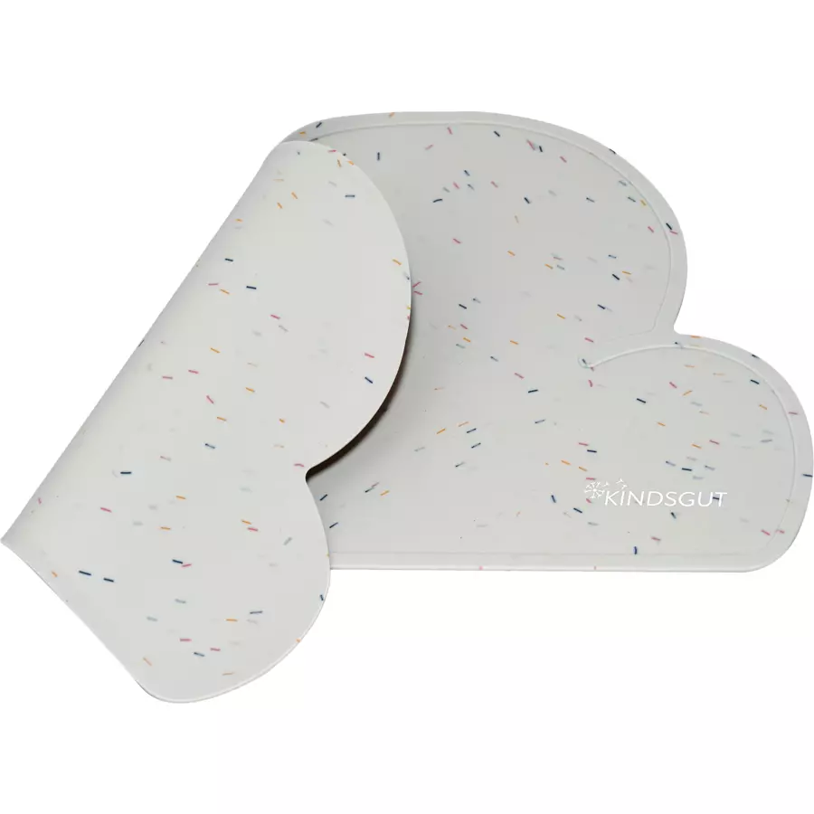 KINDSGUT Platzdeckchen Wolke, Konfetti in hellgrau