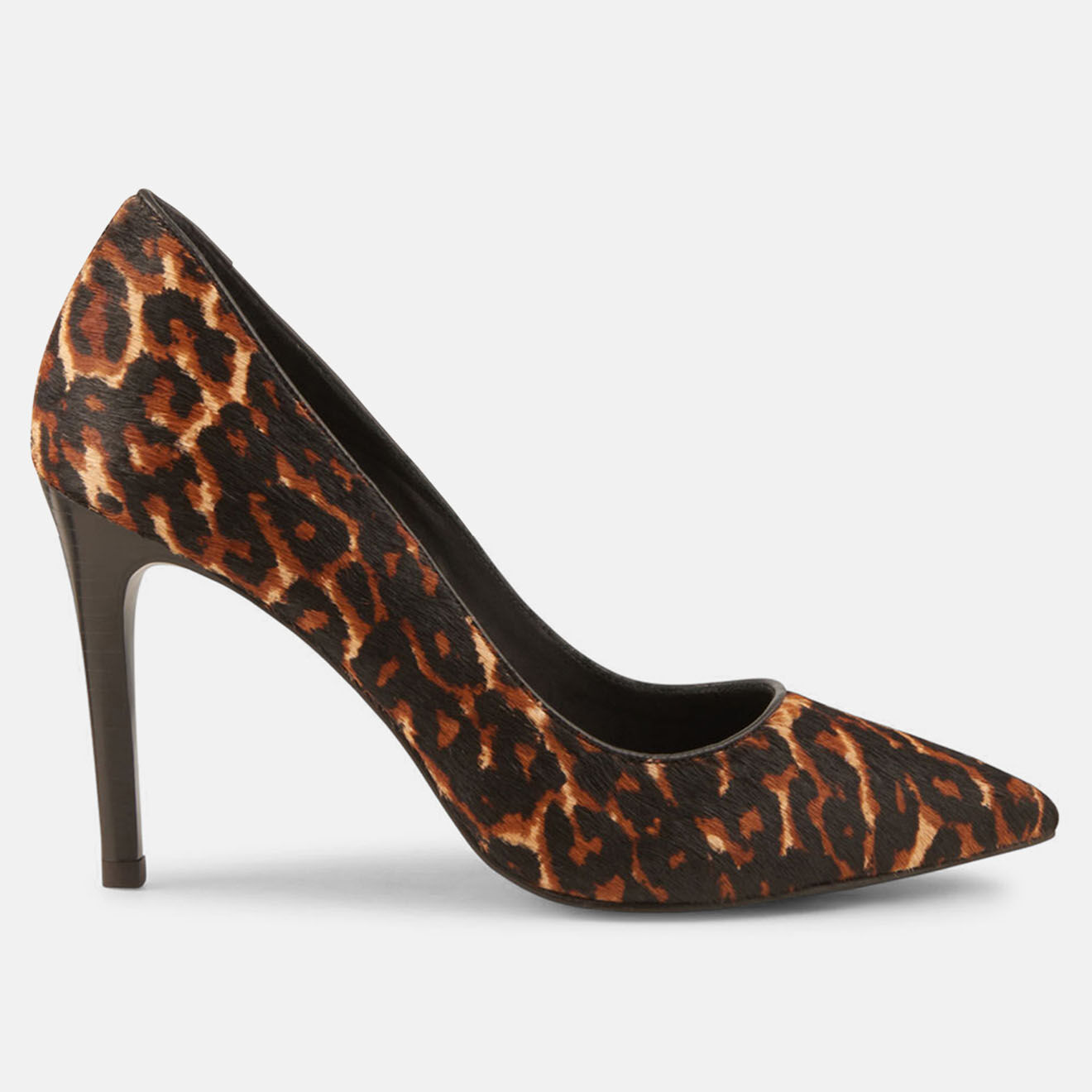 Minelli Escarpins en Cuir façon poulain Louise léopard - Talon 9 cm