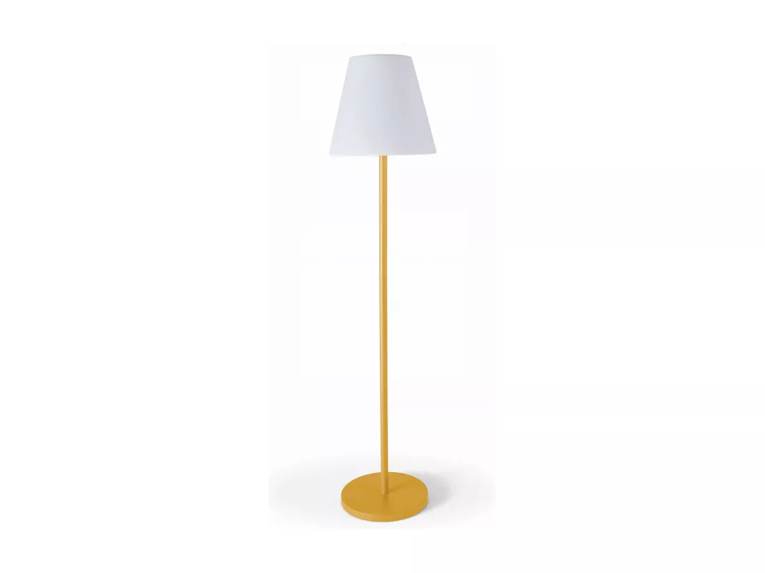 Lampadaire en acier jaune