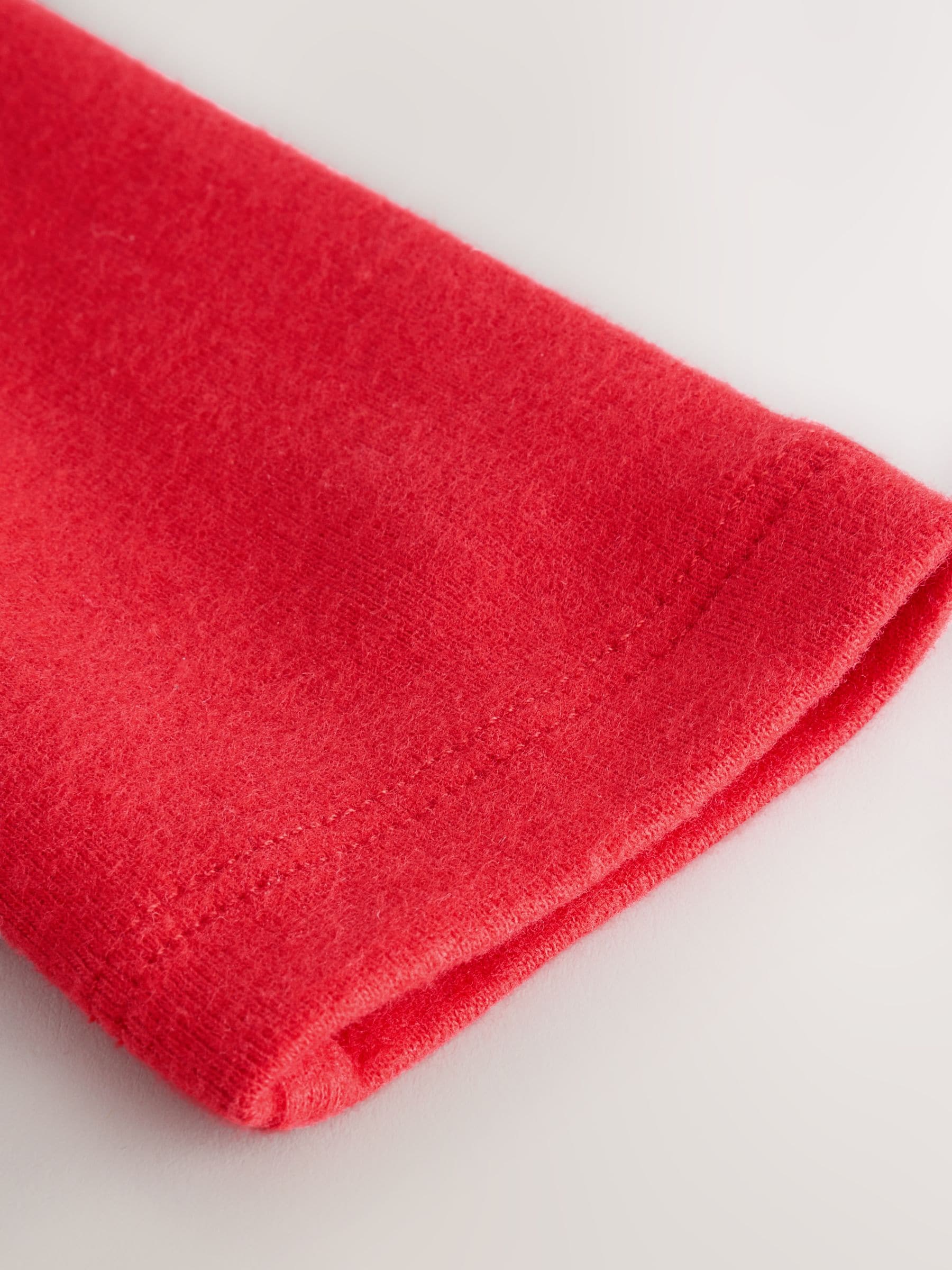 Rood - Top met lange mouwen en rolkraag (3mnd -7jr)
