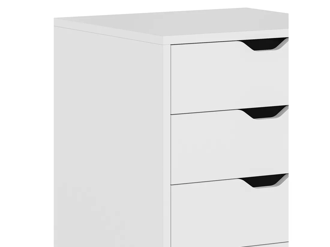 YITAHOME Armoire de Classement Mobile à Roulettes avec 4 Tiroirs, Meuble de Bureau, Commode à Roulettes, Blanche