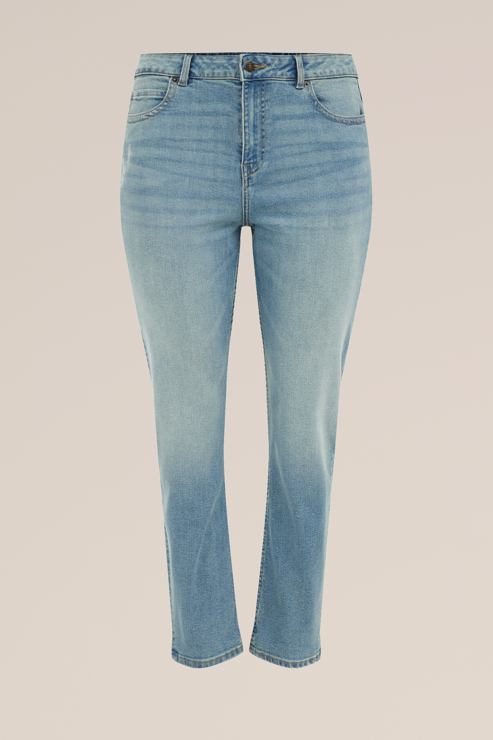 mid waist jeans - Curve WE Fashion Lichtblauw