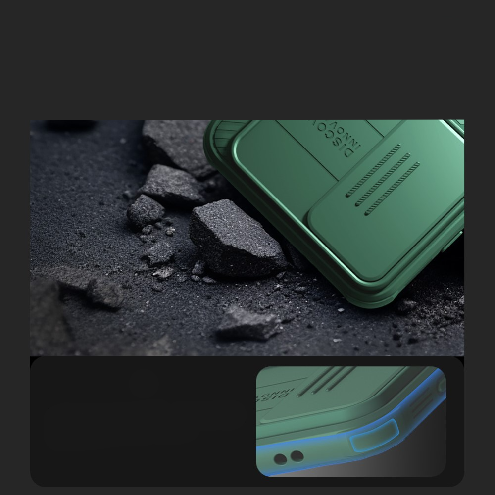 Samsung Galaxy S24 Schutz Hülle Cam-Slider Kameraschutz - Grün