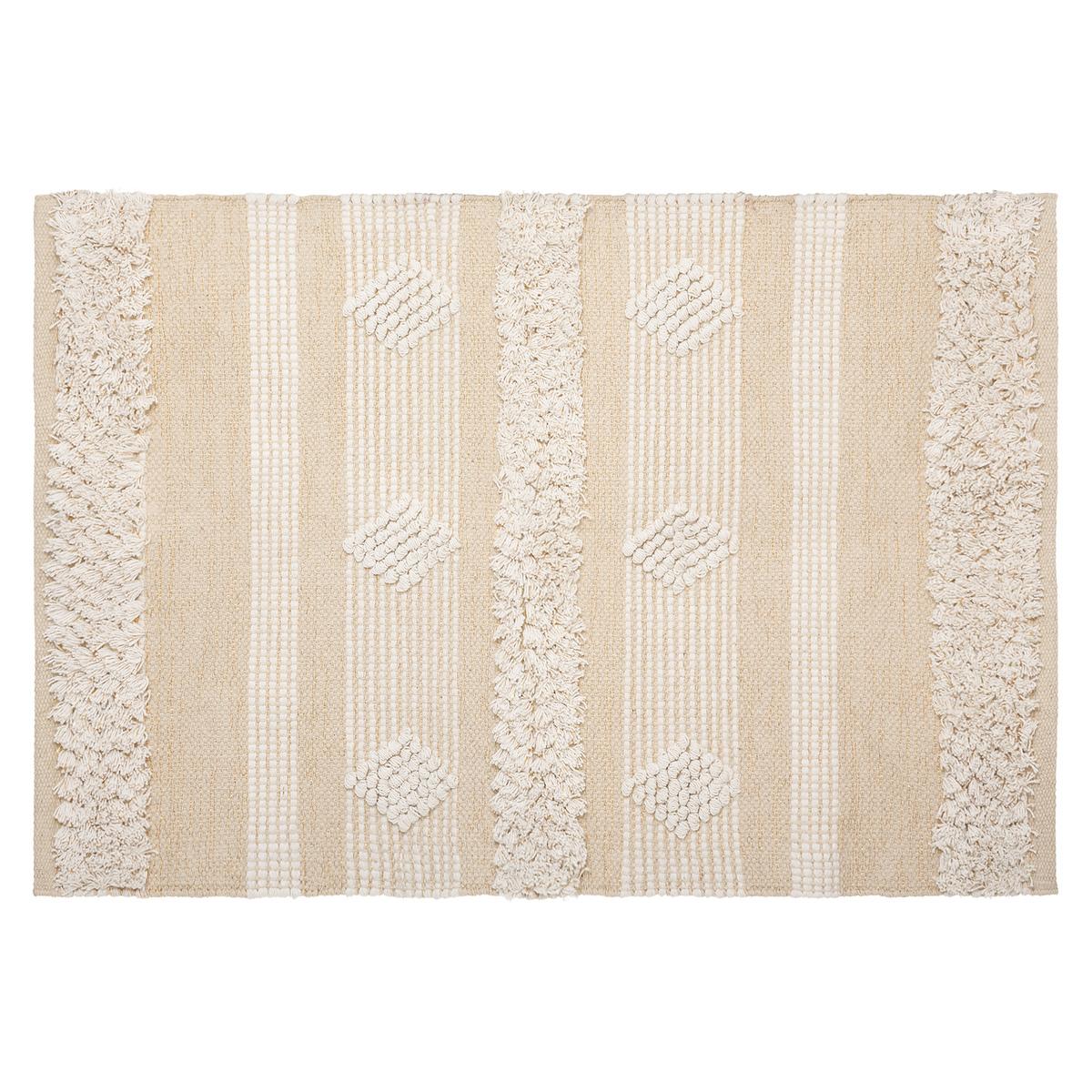 TAPIS COTON SABLE CUIVRE 60X90CM