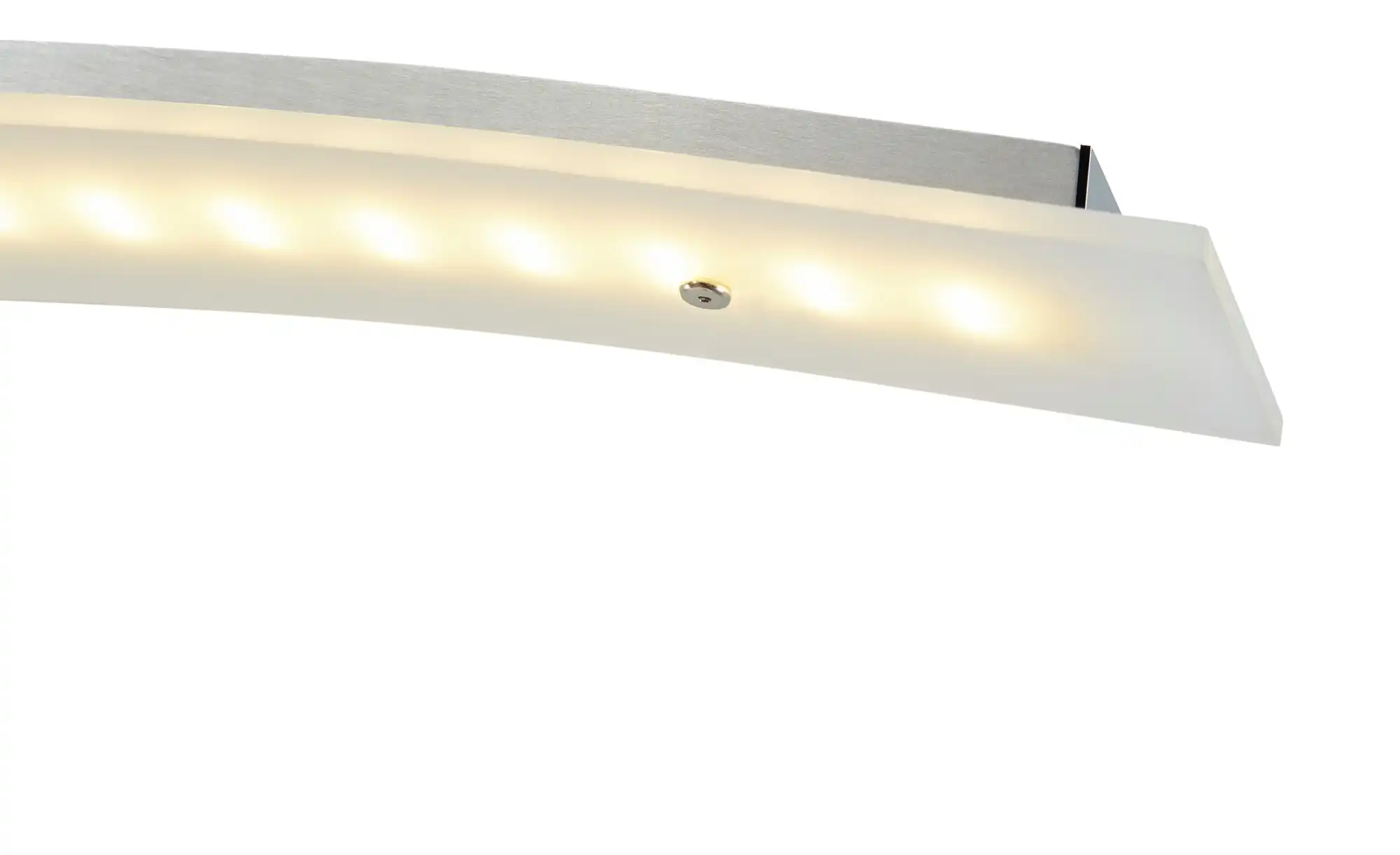 Fischer-Honsel LED-Pendelleuchte, Nickel-matt/ Glas gebogen