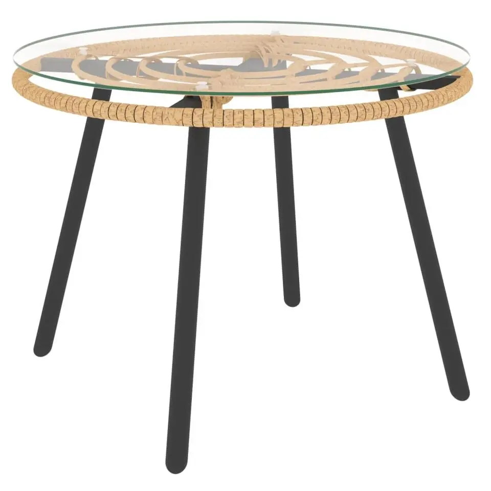 vidaXL - Loungeset - Antraciet - Poly rattan - 3 stuks - Met kussens