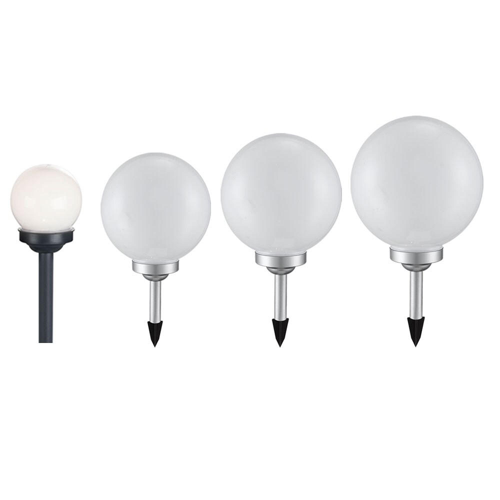 4er Set Solarkugeln, Erdspieß D 10, 15, 20, 25 cm