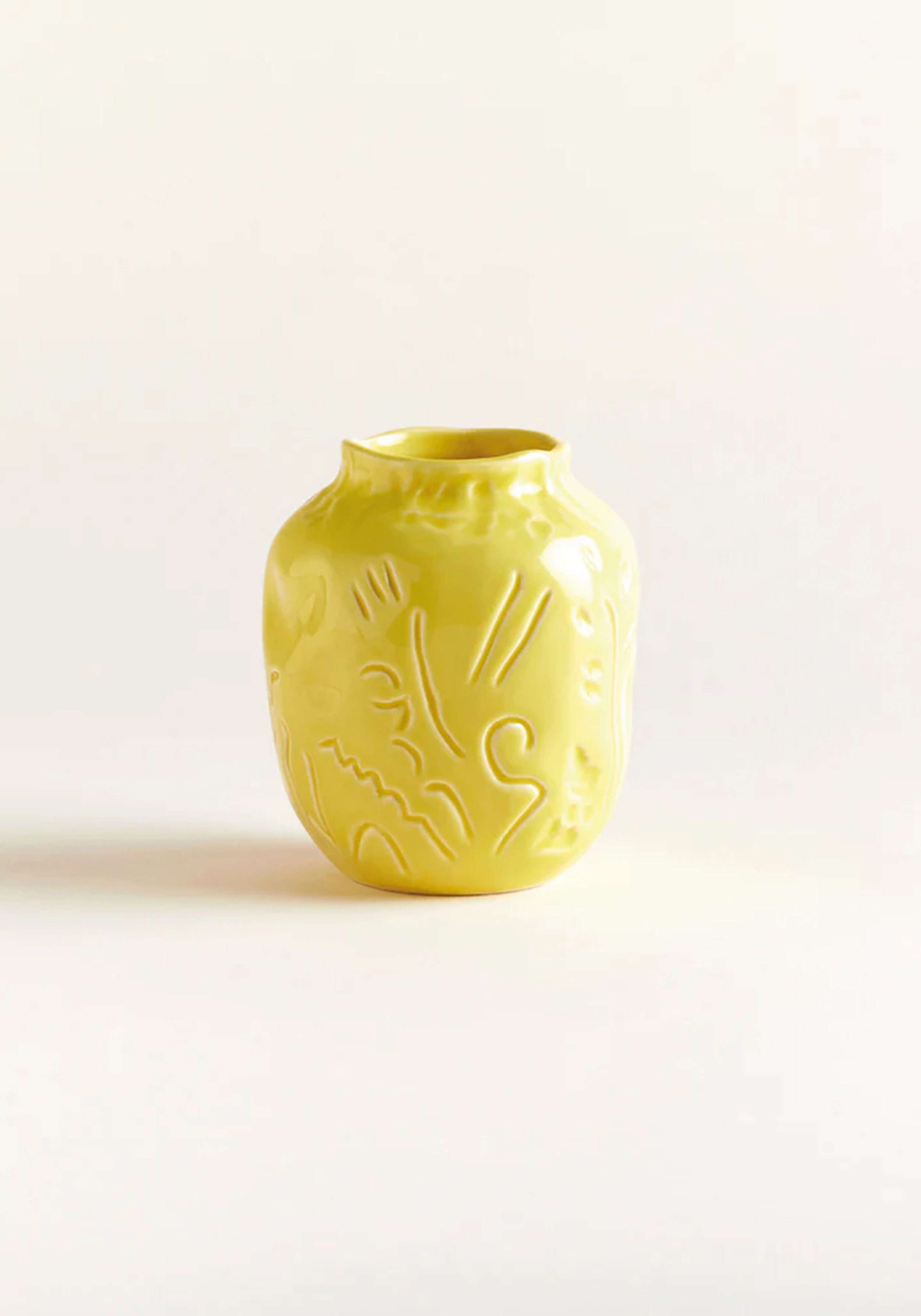 Onomao Kleine Vase I Edition Enguerrand Poncelin Zitrone