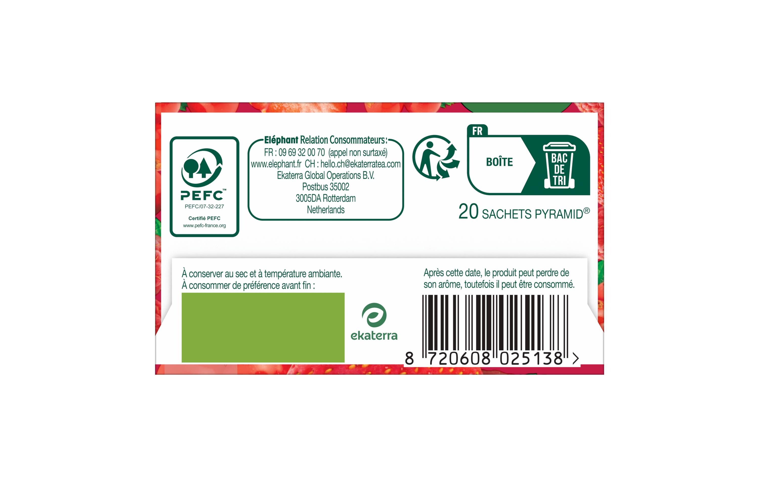 Teebeutel Infusion Fruit Rouges 20 StückTee mit roten Früchten