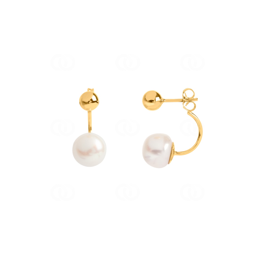 Ohrhänger 375/9 K Gelbgold mit Süsswasserzuchtperlen 8.0mm