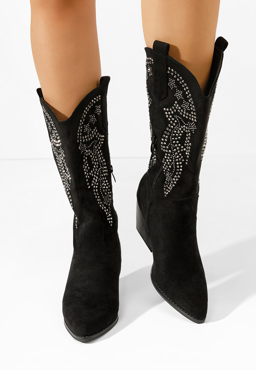 Bottes cowboy femme noires Tanassie