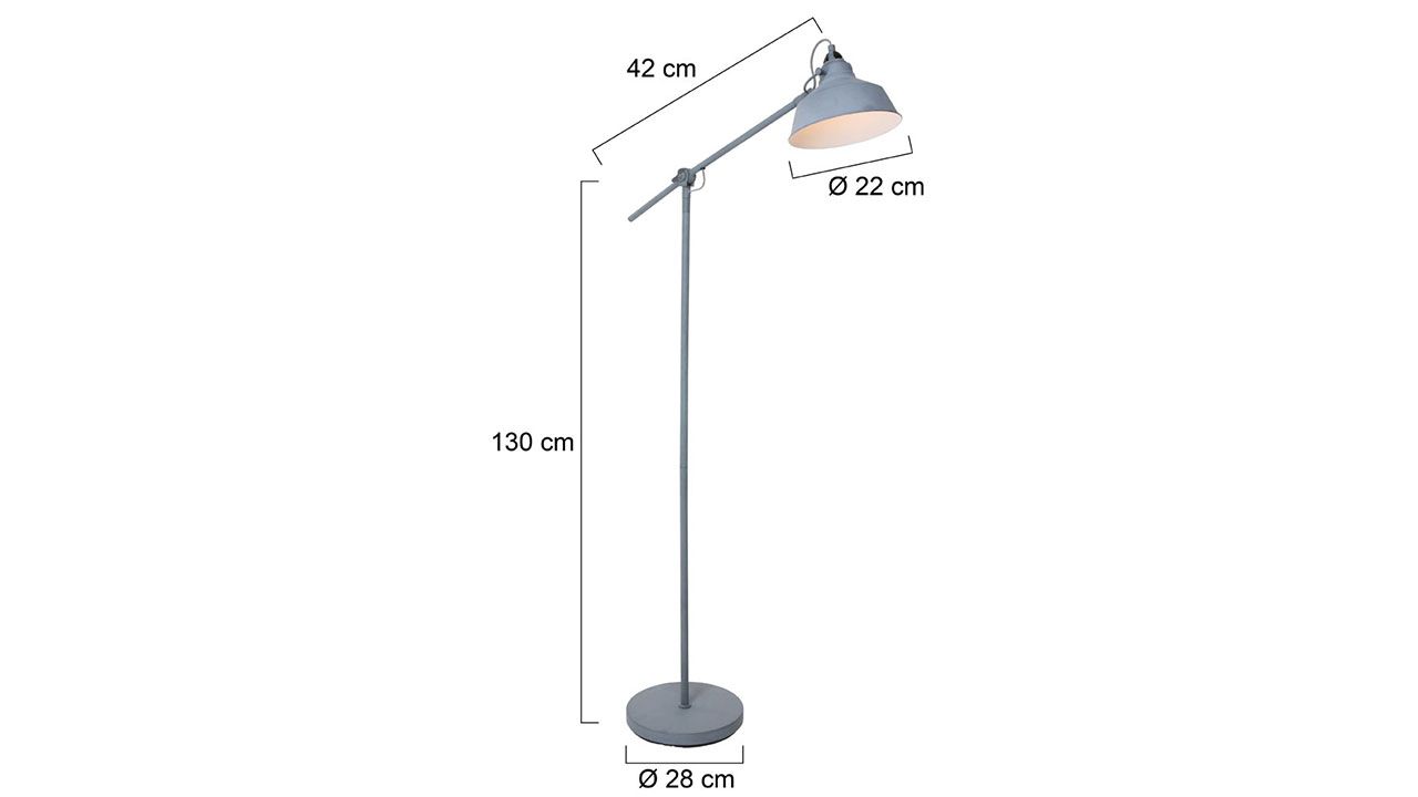 Vloerlamp 1322GR Nové Mexlite ⌀28  x H172 cm