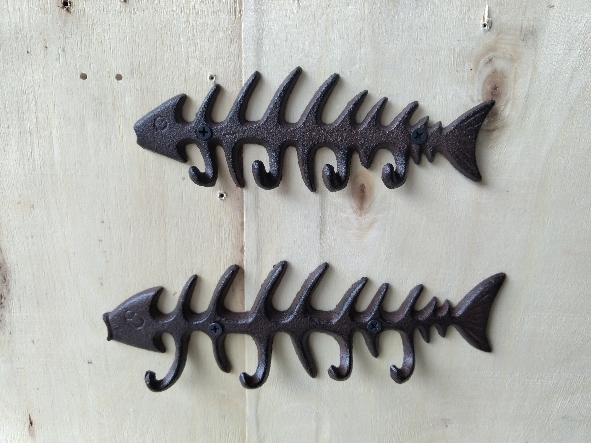 Wandhaken 'Fish Bone', B 19 cm, H 6,5 cm, T 1,5 cm von fischer's lagerhaus