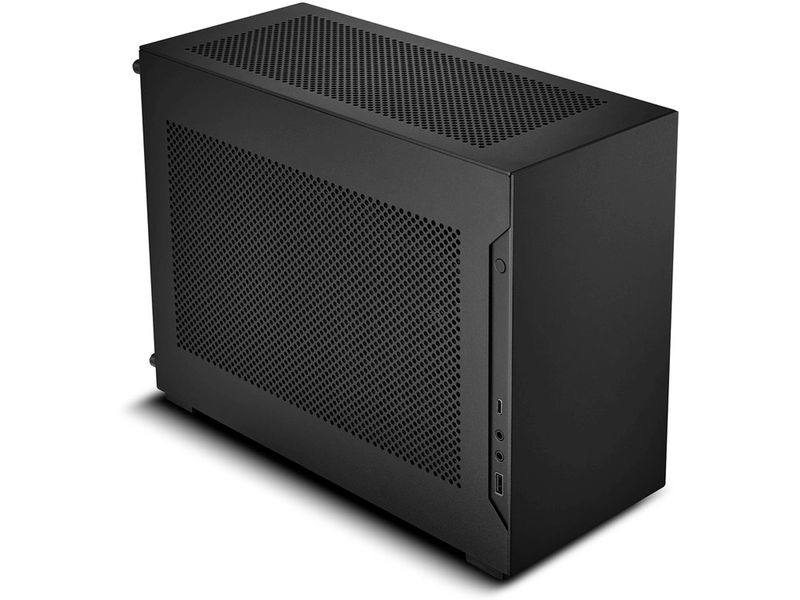 Lian Li PC-Gehäuse DAN Cases A4-H2O X4 Schwarz Kompaktes Mini-ITX-Gehäuse mit integriertem PCIe-4.0-Riser-Modul