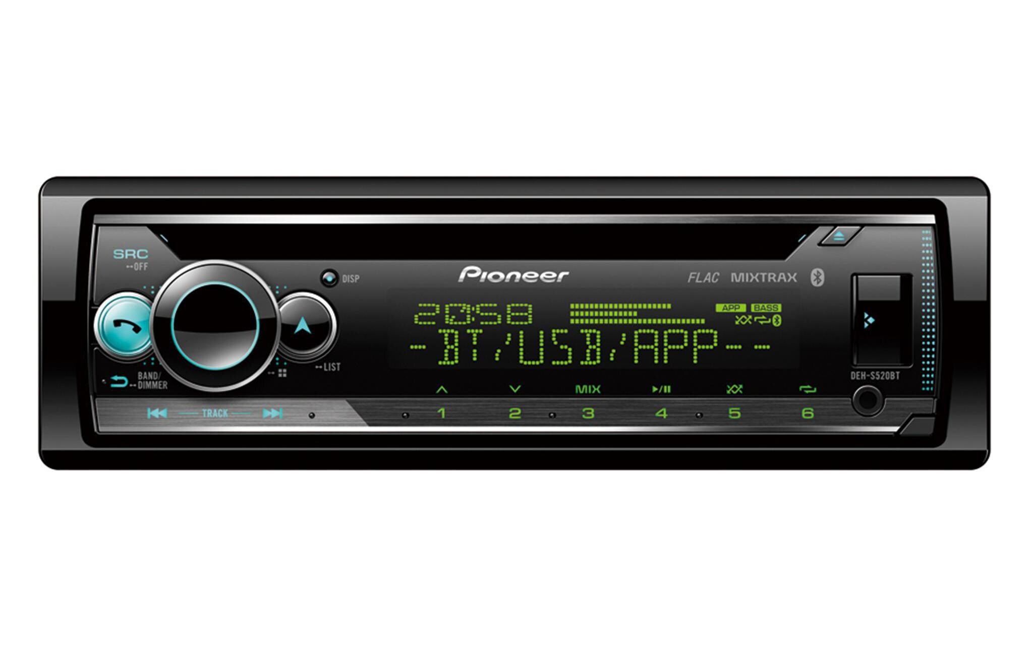 Autoradio DEH-S520BT 1 DINAutoradio mit FM-Tuner