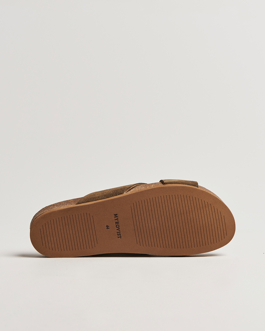 Myrqvist Solvik Sandals Moss Green Suede