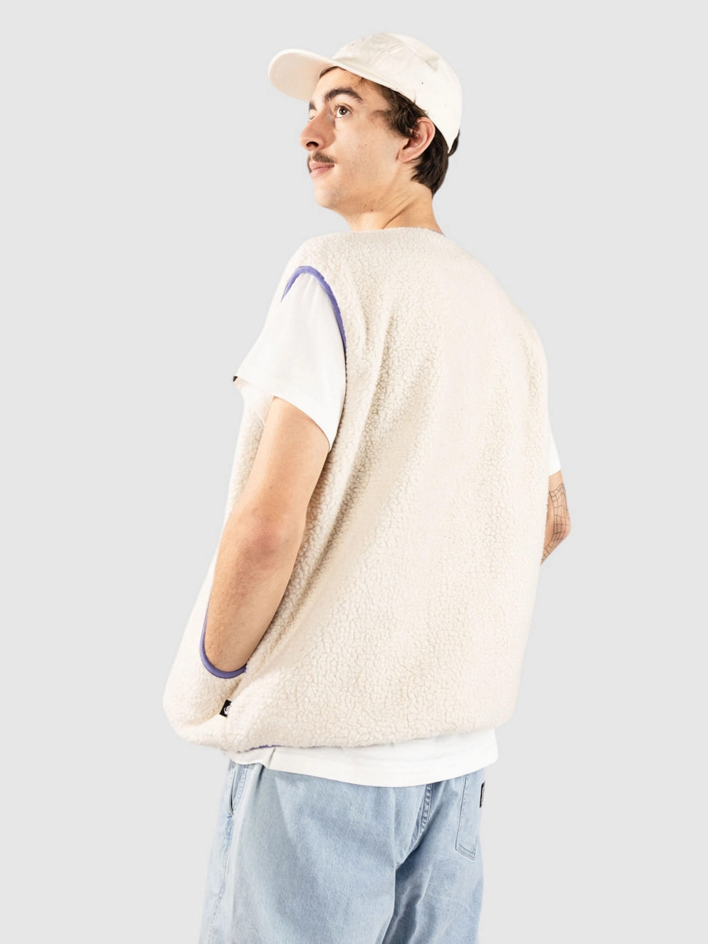 Quiksilver Reversible Sleeveless Polar Vest birch