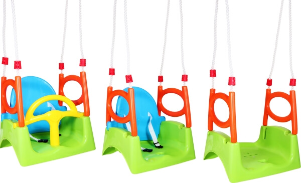 Outdoor active 3 in 1 Schaukel, Maximale Belastbarkeit 40 kg, Outdoorspielzeug, ca. 40x33x150 cm, ab 18 Monaten