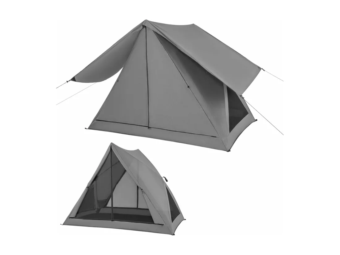 Tente de Camping Escamotable pour 2-3 Personnes, Tente Familiale Imperméable Transparente Unidirectionnelle à 360° avec Coupe-Vent Sac de Transport, 225 x 145 x 161 cm