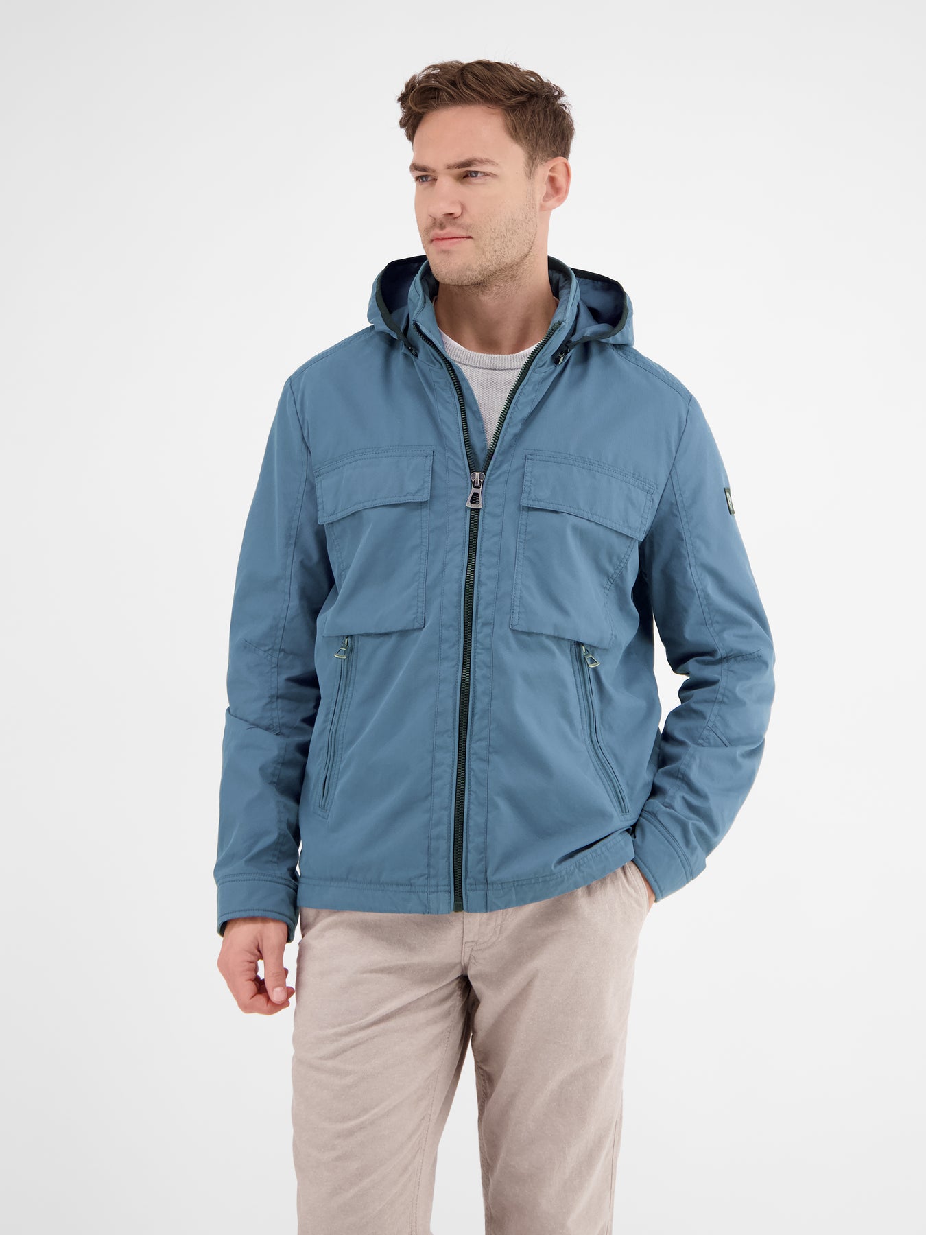 Shell-Blouson mit abnehmbarer Kapuze