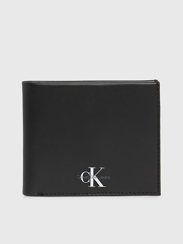 Carteira RFID com porta-moedas em couro