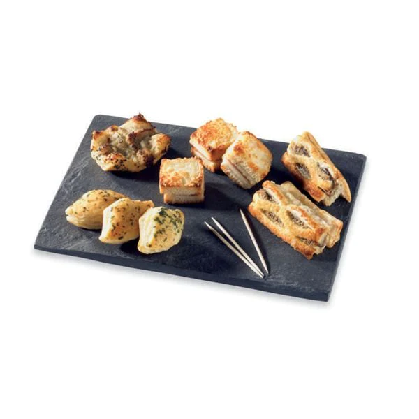Les 4 assiettes ardoise 30x20 cm Lebrun