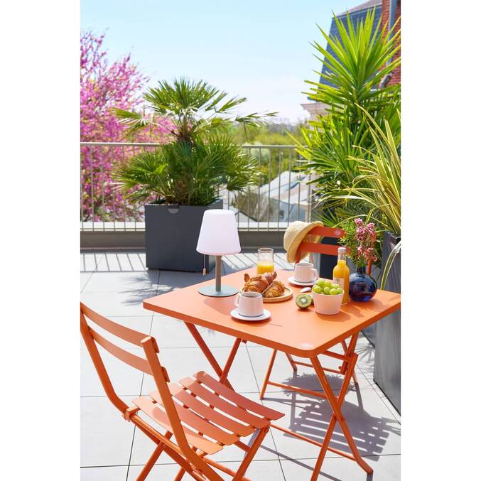 Lot de 2 chaises de jardin pliantes GREENSBORO Terre battue