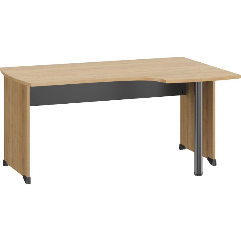 Bureau compact Quarta Plus L 160 cm piètement plein bois