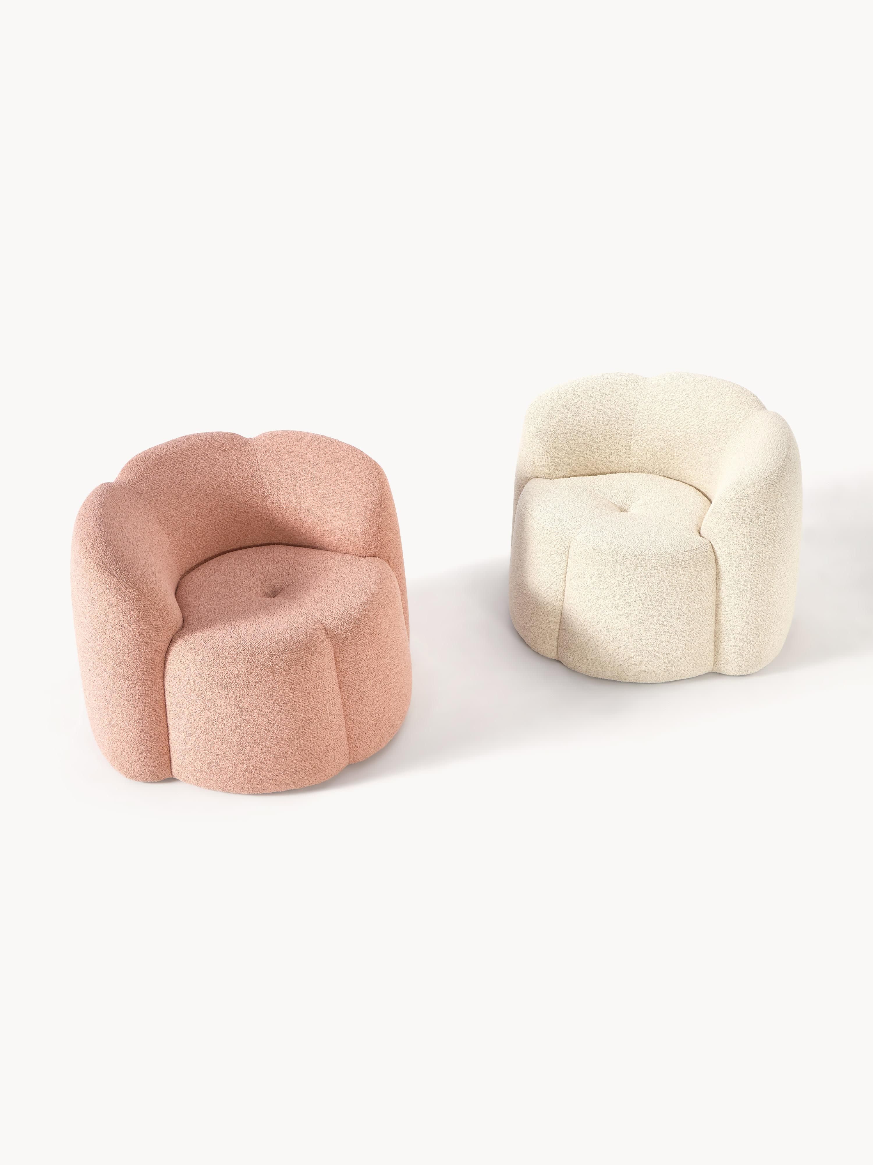 Bouclé loungefauteuil Fleur