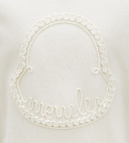 Moncler Bluse - Uld - Hvid m. Logo