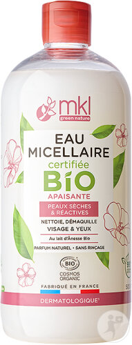 MKL Green Nature Eau Micellaire Bio Apaisante Peaux Sèches Et Réactives 500ml